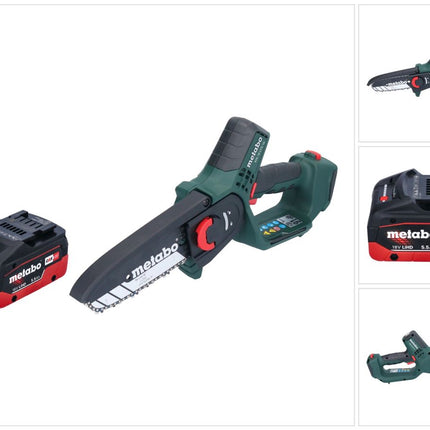 Metabo MS 18 LTX 15 cordless pruning saw 18 V 15 cm 5 m/s + 1x rechargeable battery 5.5 Ah - without charger