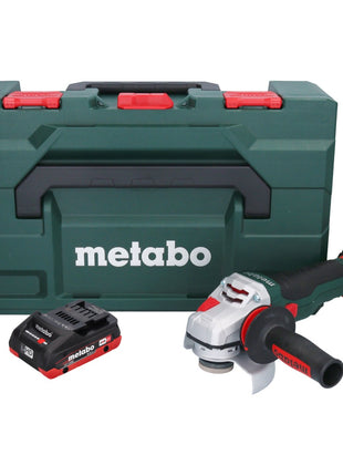 Metabo WVB 18 LTX BL 15-125 Amoladora angular de batería Quick 18 V 125 mm sin escobillas + 1x batería 4,0 Ah + metaBOX - sin cargador