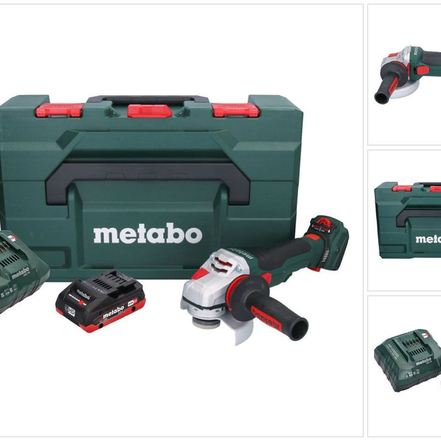 Metabo WVB 18 LTX BL 15-125 Quick amoladora angular sin cable 18 V 125 mm sin escobillas + 1x batería recargable 4,0 Ah + cargador + metaBOX
