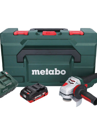 Metabo WVB 18 LTX BL 15-125 Amoladora angular de batería Quick 18 V 125 mm sin escobillas + 1x batería 4,0 Ah + cargador + metaBOX