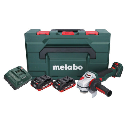 Metabo WVB 18 LTX BL 15-125 Smerigliatrice angolare rapida a batteria 18 V 125 mm senza spazzole + 2x batteria ricaricabile 4,0 Ah + caricatore + metaBOX