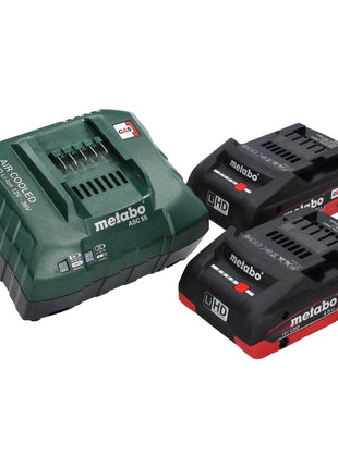 Metabo WVB 18 LTX BL 15-125 Amoladora angular de batería Quick 18 V 125 mm sin escobillas + 2x batería 4,0 Ah + cargador + metaBOX