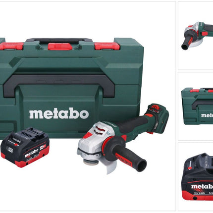 Metabo WVB 18 LTX BL 15-125 Quick cordless angle grinder 18 V 125 mm brushless + 1x rechargeable battery 5.5 Ah + metaBOX - without charger