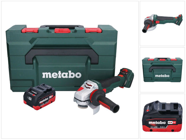 Metabo WVB 18 LTX BL 15-125 Quick cordless angle grinder 18 V 125 mm brushless + 1x rechargeable battery 5.5 Ah + metaBOX - without charger
