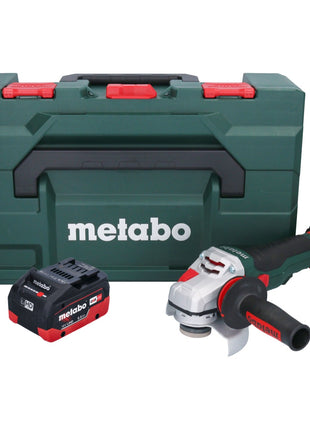 Metabo WVB 18 LTX BL 15-125 Amoladora angular de batería Quick 18 V 125 mm sin escobillas + 1x batería 5,5 Ah + metaBOX - sin cargador