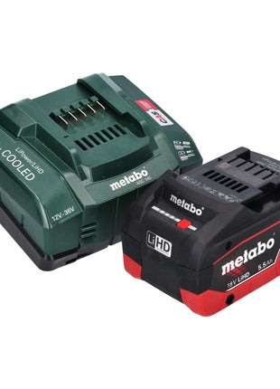 Metabo WVB 18 LTX BL 15-125 Amoladora angular a batería Quick 18 V 125 mm sin escobillas + 1x batería 5,5 Ah + cargador + metaBOX