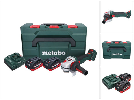 Metabo WVB 18 LTX BL 15-125 Szybka akumulatorowa szlifierka kątowa 18 V 125 mm ( 601731660 ) bezszczotkowa + 2x akumulator 5,5 Ah + ładowarka + metaBOX