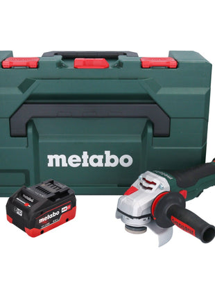 Metabo WVB 18 LTX BL 15-125 Amoladora angular de batería Quick 18 V 125 mm sin escobillas + 1x batería 8,0 Ah + metaBOX - sin cargador