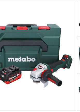 Metabo WVB 18 LTX BL 15-125 Szybka akumulatorowa szlifierka kątowa 18 V 125 mm bezszczotkowa + 1x akumulator 8,0 Ah + ładowarka + metaBOX