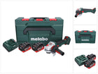 Metabo WVB 18 LTX BL 15-125 Szybka akumulatorowa szlifierka kątowa 18 V 125 mm bezszczotkowa + 2x akumulator 8,0 Ah + ładowarka + metaBOX