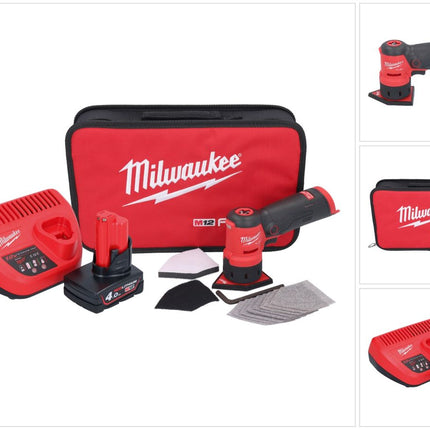 Amoladora puntual a batería Milwaukee M12 FDSS-401B 12 V 88,8 x 63,5 mm + 1x batería 4,0 Ah + cargador