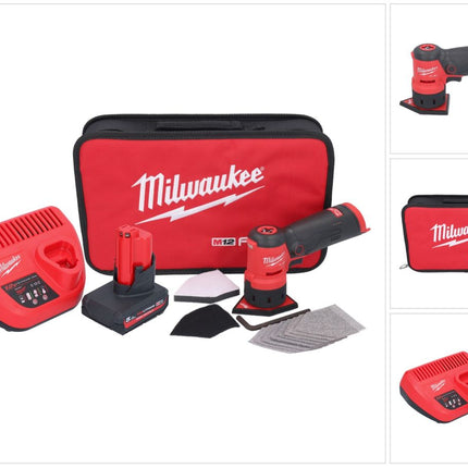 Meuleuse à pointes sur batterie Milwaukee M12 FDSS-501B 12 V 88,8 x 63,5 mm + 1x batterie 5,0 Ah + chargeur