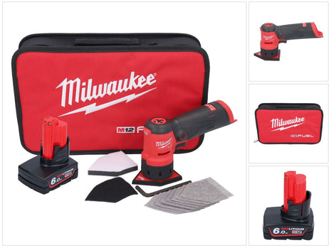 Milwaukee M12 FDSS-601B akumulatorowa szlifierka punktowa 12 V 88,8 x 63,5 mm + 1x akumulator 6,0 Ah - bez ładowarki