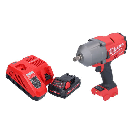 Llave de impacto a batería Milwaukee M18 FHIWF12-301 18 V 1356 Nm 1/2" sin escobillas + 1x batería 3,0 Ah + cargador