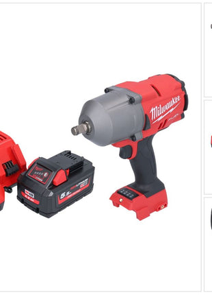 Clé à chocs sans fil Milwaukee M18 FHIWF12-551 18 V 1356 Nm 1/2" brushless + 1x batterie 5,5 Ah + chargeur