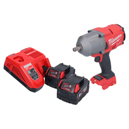 Llave de impacto a batería Milwaukee M18 FHIWF12-602 18 V 1356 Nm 1/2" sin escobillas + 2x batería 6,0 Ah + cargador