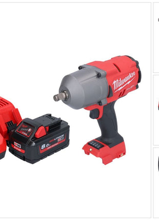 Clé à chocs sans fil Milwaukee M18 FHIWF12-801 18 V 1356 Nm 1/2" brushless + 1x batterie 8,0 Ah + chargeur