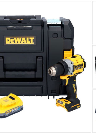 Taladro atornillador inalámbrico DeWalt DCD 800 NT 18 V 90 Nm sin escobillas + 1x batería 1,7 Ah + TSTAK - sin cargador