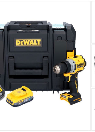 Taladro atornillador inalámbrico DeWalt DCD 800 E1T 18 V 90 Nm sin escobillas + 1x batería 1,7 Ah + cargador + TSTAK