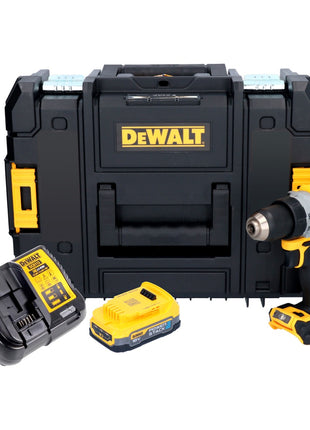 Taladro atornillador inalámbrico DeWalt DCD 800 E1T 18 V 90 Nm sin escobillas + 1x batería 1,7 Ah + cargador + TSTAK