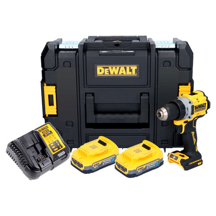 Taladro atornillador inalámbrico DeWalt DCD 800 E2T 18 V 90 Nm sin escobillas + 2x baterías 1,7 Ah + cargador + TSTAK