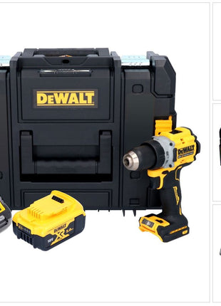 DeWalt DCD 800 P1T Akku Bohrschrauber 18 V 90 Nm Brushless + 1x Akku 5,0 Ah + Ladegerät + TSTAK