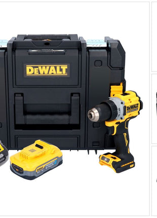 Taladro atornillador inalámbrico DeWalt DCD 800 H1T 18 V 90 Nm sin escobillas + 1x batería 5,0 Ah + cargador + TSTAK