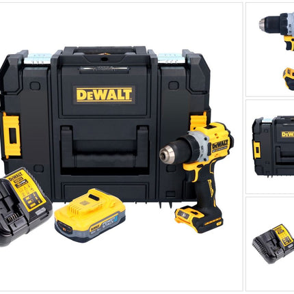 Taladro atornillador inalámbrico DeWalt DCD 800 H1T 18 V 90 Nm sin escobillas + 1x batería 5,0 Ah + cargador + TSTAK