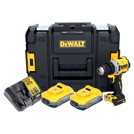 Taladro atornillador inalámbrico DeWalt DCD 800 H2T 18 V 90 Nm sin escobillas + 2x baterías 5,0 Ah + cargador + TSTAK