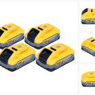 DeWalt DCBP 518 H4 battery set 4x Powerstack battery 18 V 5.0 Ah / 5000 mAh XR Li-Ion - with charge level indicator