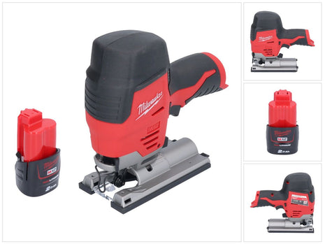 Milwaukee M12 JS-201 Scie sauteuse sans fil 12 V + 1x batterie 2,0 Ah - sans chargeur de batterie