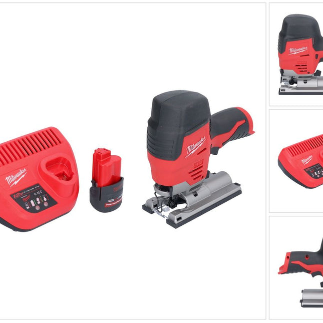 Sierra de calar sin cable Milwaukee M12 JS-251 12 V + 1x batería recargable 2,5 Ah + cargador