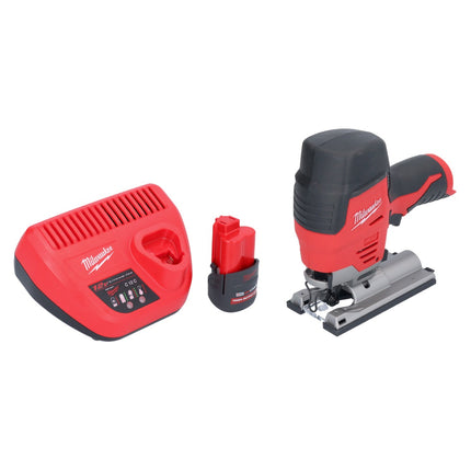 Sierra de calar sin cable Milwaukee M12 JS-251 12 V + 1x batería recargable 2,5 Ah + cargador