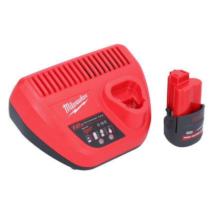 Sierra de calar sin cable Milwaukee M12 JS-251 12 V + 1x batería recargable 2,5 Ah + cargador