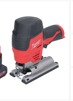 Sierra de calar a batería Milwaukee M12 JS-501 12 V + 1x batería 5,0 Ah - sin cargador