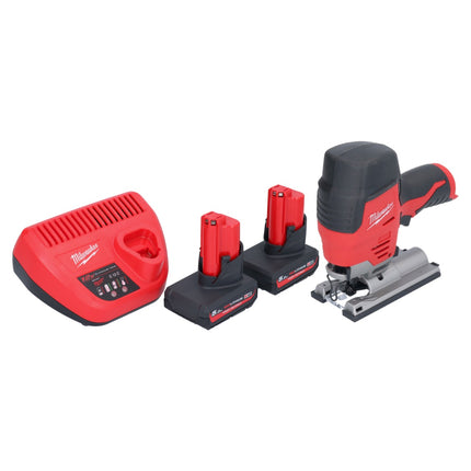 Sierra de calar sin cable Milwaukee M12 JS-502 12 V + 2x batería recargable 5,0 Ah + cargador