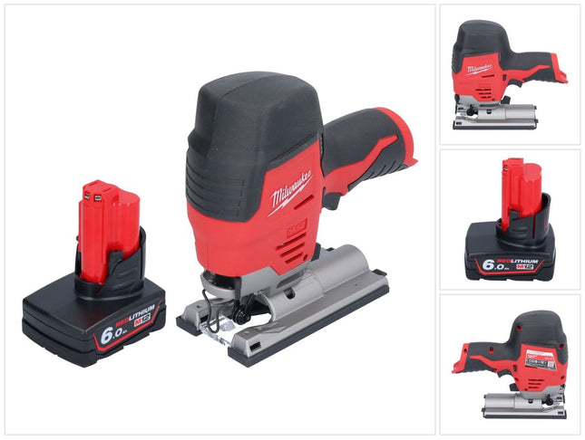 Sierra de calar sin cable Milwaukee M12 JS-601 12 V + 1x batería 6,0 Ah - sin cargador de batería