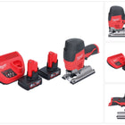 Milwaukee M12 JS-602 Scie sauteuse sans fil 12 V + 2x batterie 6,0 Ah + chargeur
