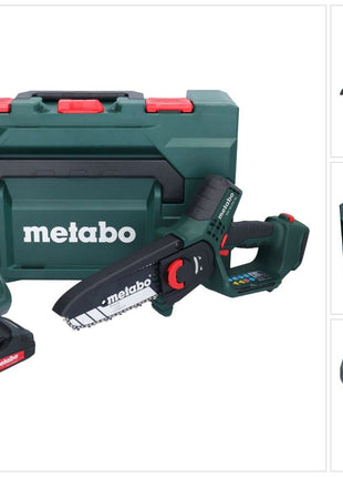 Metabo MS 18 LTX 15 sierra para madera a batería 18 V 15 cm 5 m/s + 1x batería 2,0 Ah + cargador + metaBOX