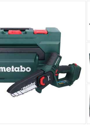 Sierra para madera a batería Metabo MS 18 LTX 15 18 V 15 cm 5 m/s + 1x batería 4,0 Ah + metaBOX - sin cargador