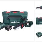 Metabo MS 18 LTX 15 podadora sin cable 18 V 15 cm 5 m/s + 1x batería recargable 4,0 Ah + cargador + metaBOX