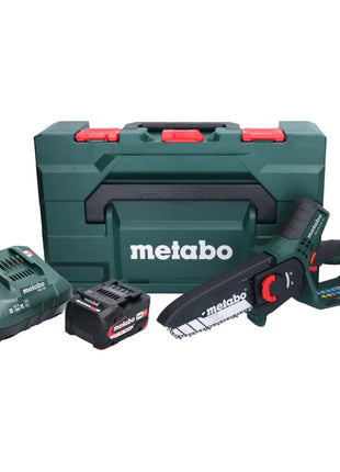 Metabo MS 18 LTX 15 Akku Gehölzsäge 18 V 15 cm 5 m/s + 1x Akku 4,0 Ah + Ladegerät + metaBOX