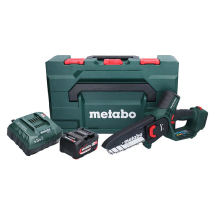 Metabo MS 18 LTX 15 podadora sin cable 18 V 15 cm 5 m/s + 1x batería recargable 4,0 Ah + cargador + metaBOX