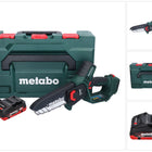 Metabo MS 18 LTX 15 cordless pruning saw 18 V 15 cm 5 m/s + 1x rechargeable battery 4.0 Ah + metaBOX - without charger