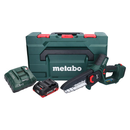 Metabo MS 18 LTX 15 cordless pruning saw 18 V 15 cm 5 m/s + 1x rechargeable battery 4.0 Ah + charger + metaBOX