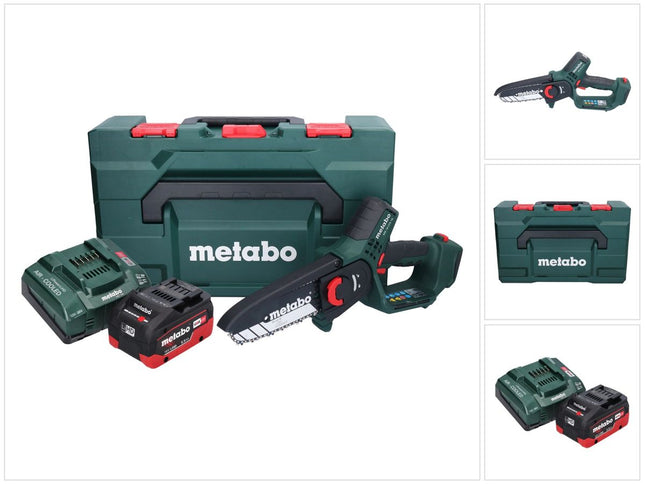 Metabo MS 18 LTX 15 cordless pruning saw 18 V 15 cm 5 m/s + 1x rechargeable battery 5.5 Ah + charger + metaBOX