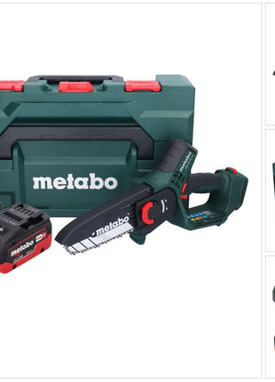 Metabo MS 18 LTX 15 sierra para madera a batería 18 V 15 cm 5 m/s + 2x batería 5,5 Ah + cargador + metaBOX