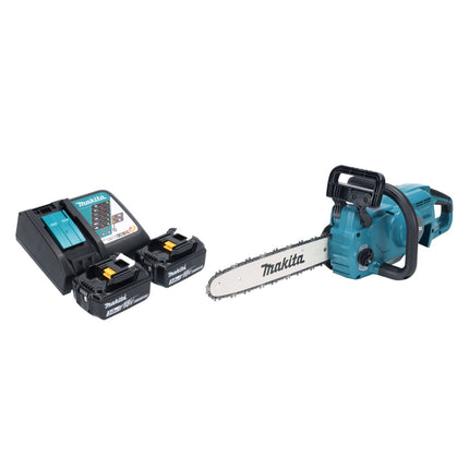 Makita DUC 357 RF2X2 Motosierra sin cable 18 V 35 cm 7,7 m/s Sin escobillas + 2x batería 3,0 Ah + cargador