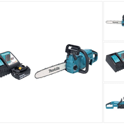 Makita DUC 357 RTX2 Motosierra sin cable 18 V 35 cm 7,7 m/s Sin escobillas + 1x batería 5,0 Ah + cargador