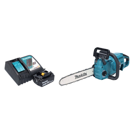 Makita DUC 357 RTX2 Motosierra sin cable 18 V 35 cm 7,7 m/s Sin escobillas + 1x batería 5,0 Ah + cargador